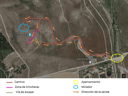 mapa.senda.trincheras.cerro.oliva